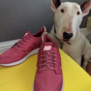 Red new balance sneakers